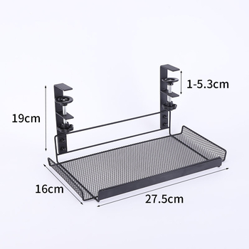 Metalni organizator kablova ispod stola, 27,5 cm, podesivi koš za kablove i podatkovne kablove