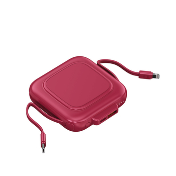 Козметично огледало с Power Bank 10000mAh, компактно преносимо устройство, включен кабел и дисплей за нивото на заряда