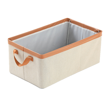 Sklopiva platnena kutija za pohranu s ladicom, 26 L, 47×28×20 cm, za odjeću i druge predmete, moderan organizator ormara