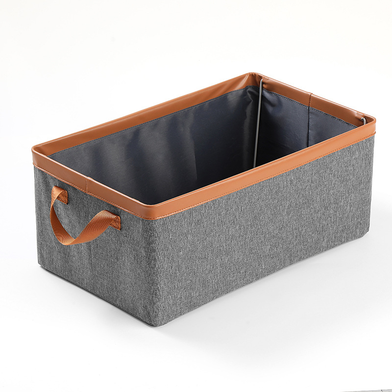 Sklopiva platnena kutija za pohranu s ladicom, 26 L, 47×28×20 cm, za odjeću i druge predmete, moderan organizator ormara