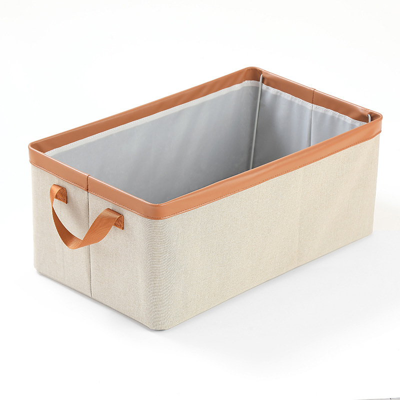 Sklopiva platnena kutija za pohranu s ladicom, 26 L, 47×28×20 cm, za odjeću i druge predmete, moderan organizator ormara