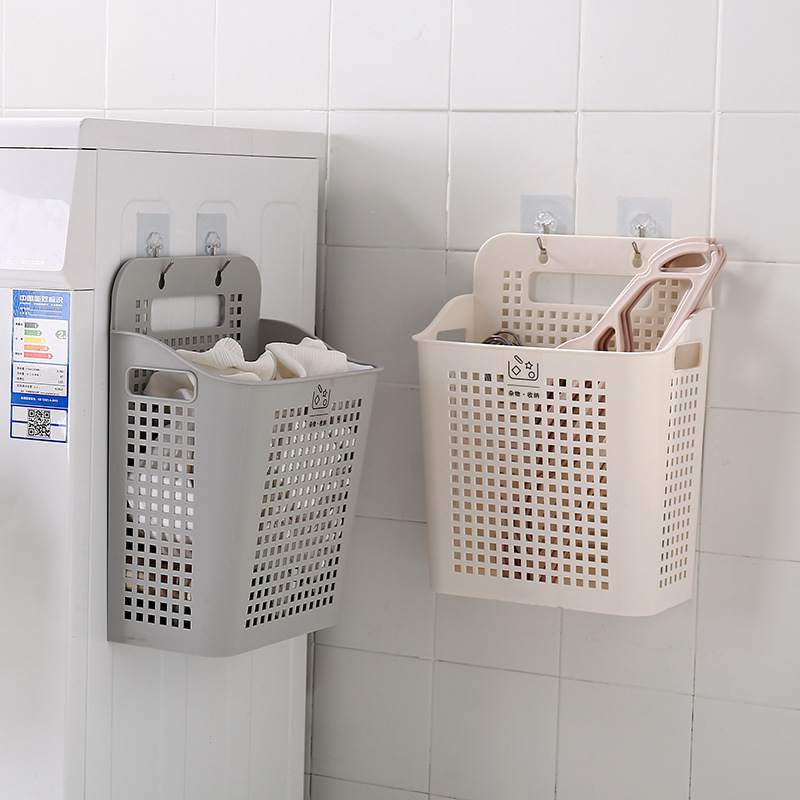 Zidni plastični koš za prljavo rublje za kupaonicu s pregradama
