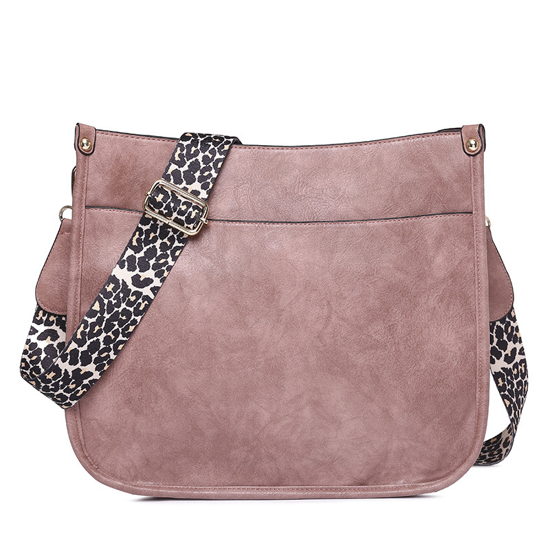 Ženska PU kožna crossbody torba s leopard uzorkom – torba preko ramena, klasična dnevna messenger torba