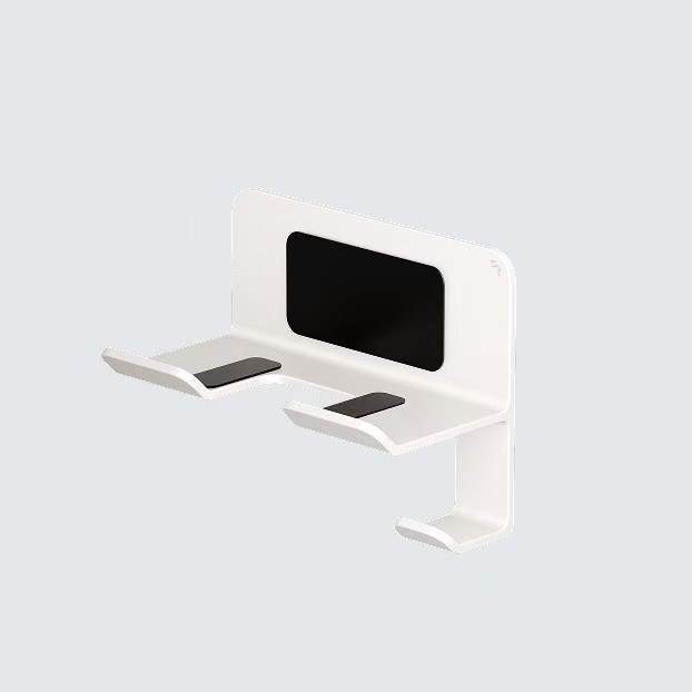 Suport pentru uscător de păr montat pe perete, fără găuri, organizator de cabluri, baie, stil modern minimalist.