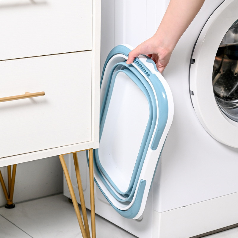 Sklopiva pravokutna plastična košara za rublje, višenamjenski spremnik za pohranu