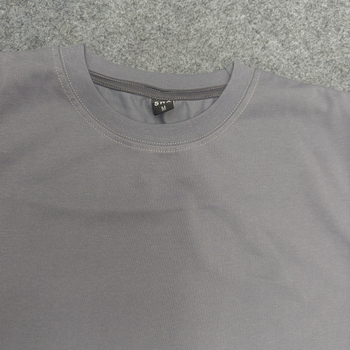 Ανδρική μονόχρωμη T-shirt με στρογγυλό λαιμόκοψη, 60s διπλής όψης μερκερισμένο βαμβάκι, κοντό μανίκι, casual καλοκαίρι