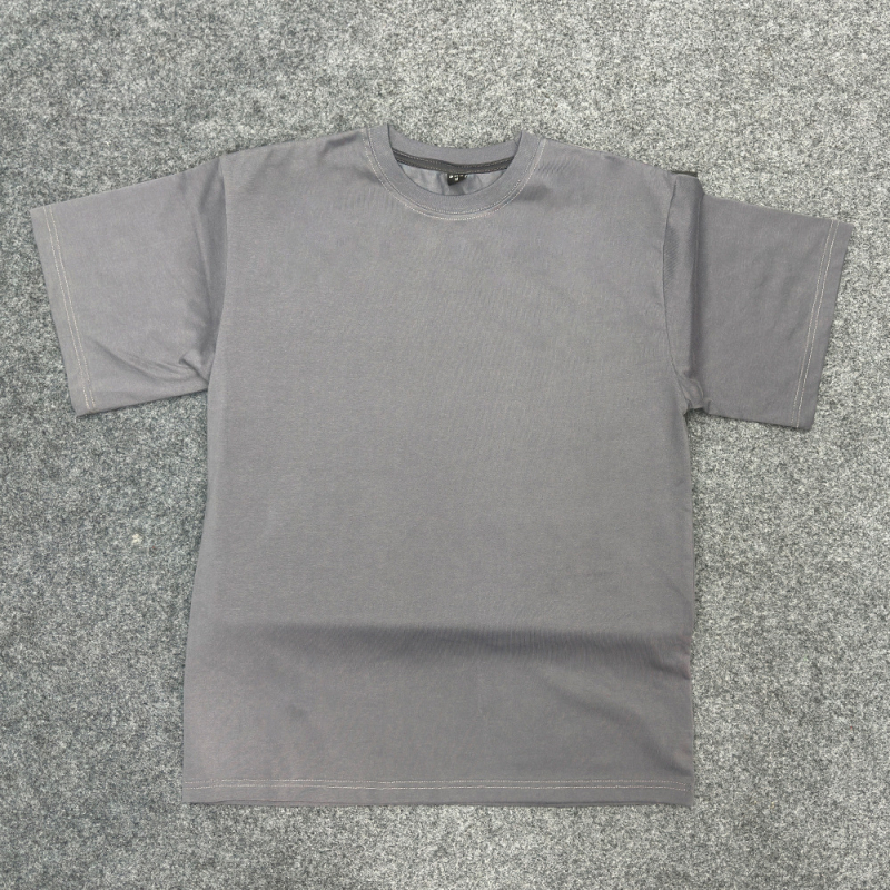 Ανδρική μονόχρωμη T-shirt με στρογγυλό λαιμόκοψη, 60s διπλής όψης μερκερισμένο βαμβάκι, κοντό μανίκι, casual καλοκαίρι