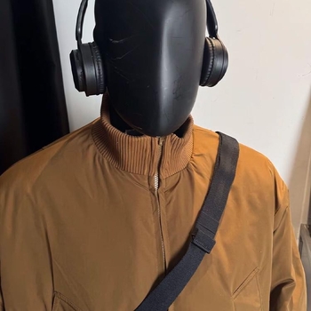 Cleanfit bomber jacket με επένδυση από βαμβάκι, ανδρικό – αμερικάνικου στυλ, χειμώνα, κοντό μήκος