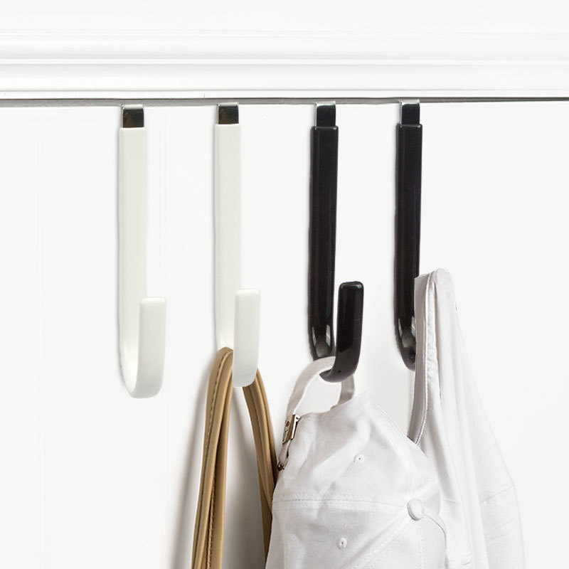Cuier metalic pentru ușă, fără cui, fără urme – cârlig pentru haine pentru baie, formă S, design modern, capacitate 5 kg