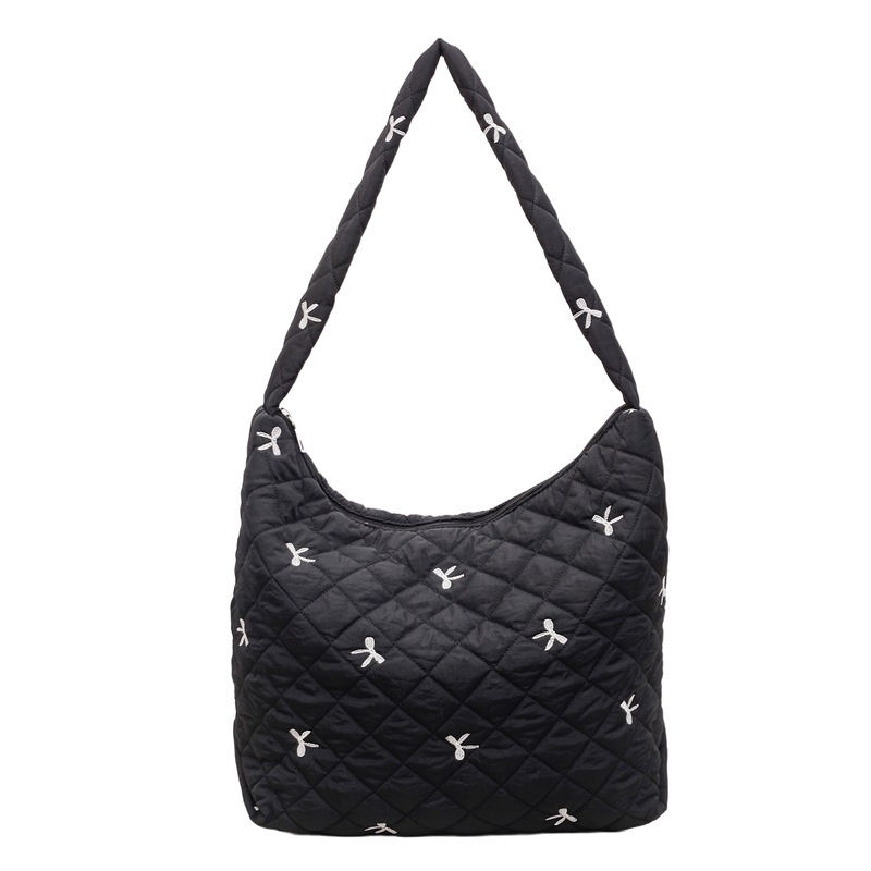 Korejskog stila torba za kratka putovanja, kapacitet do 20 L, tote s remenom za rameni, lagana i prozračna, otporna, s izvezenim detaljima, podstava od poliestera, jednobojna, unisex, zimsko izdanje 2025