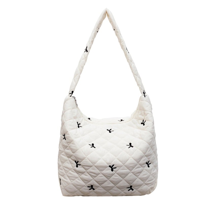 Korejskog stila torba za kratka putovanja, kapacitet do 20 L, tote s remenom za rameni, lagana i prozračna, otporna, s izvezenim detaljima, podstava od poliestera, jednobojna, unisex, zimsko izdanje 2025