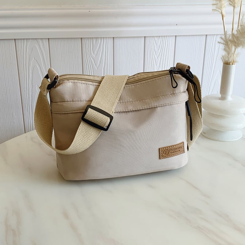 Unisex crossbody torba s višestrukim pretincima, vodootporan PU materijal, casual svakodnevna torba