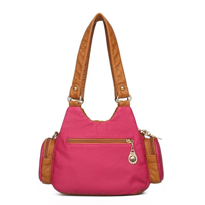 Kuosen 2025 Ženska crossbody torbica od PU kože, s nitima i dijamantnim detaljima