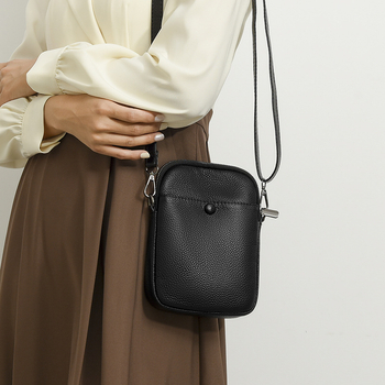 Teksturirana mini ženska crossbody torbica, 2025 novi model, meka koža, kompaktna torbica za telefon i novčanik