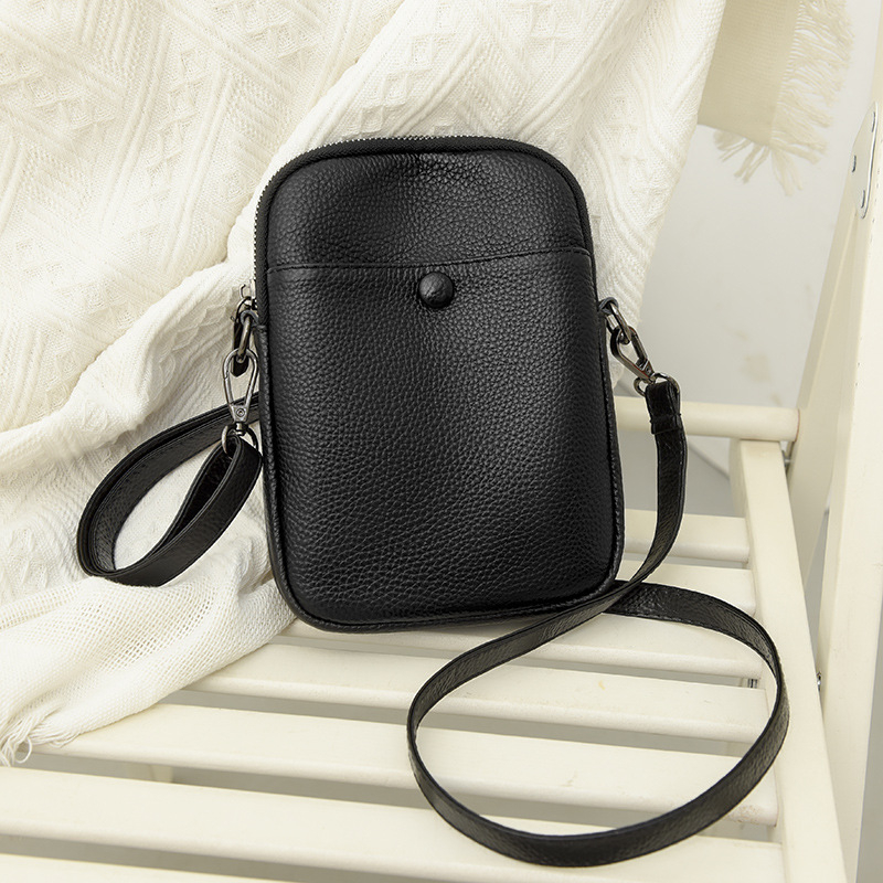 Teksturirana mini ženska crossbody torbica, 2025 novi model, meka koža, kompaktna torbica za telefon i novčanik