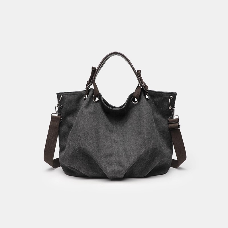 Ženska tote torba u američkom stilu od platna, novi model 2026, velika zapremina, casual retro torba za ruku, rame ili crossbody