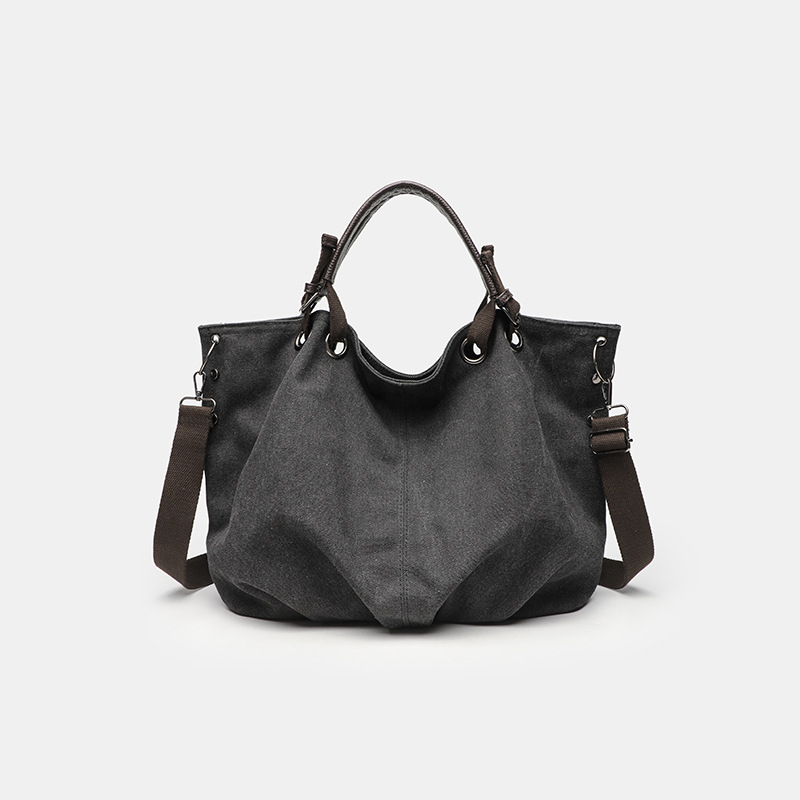 Ženska tote torba u američkom stilu od platna, novi model 2026, velika zapremina, casual retro torba za ruku, rame ili crossbody