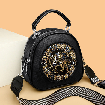 2026 Ženska dvostruko složena retro torbica, velik kapacitet, za rame ili crossbody nošenje