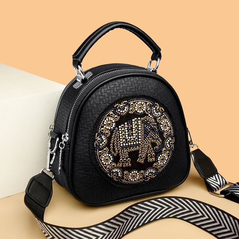 2026 Ženska dvostruko složena retro torbica, velik kapacitet, za rame ili crossbody nošenje