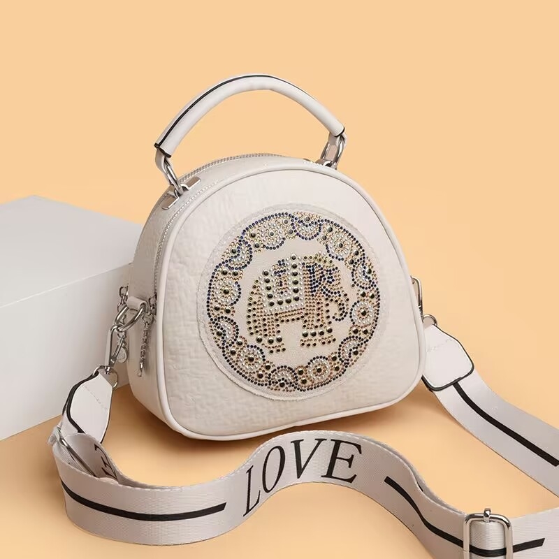 2026 Ženska dvostruko složena retro torbica, velik kapacitet, za rame ili crossbody nošenje