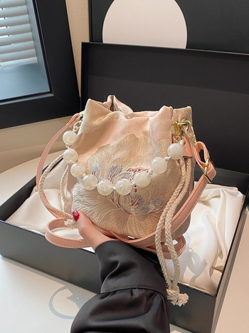 Ženska pamuk torba bucket, preko ramena ili crossbody, 2026 jesensko-zimsko izdanje, svakodnevna svestrana torba