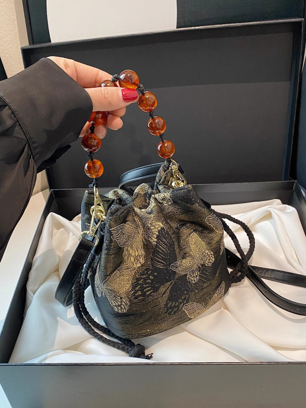Ženska pamuk torba bucket, preko ramena ili crossbody, 2026 jesensko-zimsko izdanje, svakodnevna svestrana torba