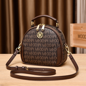 Ženska PU kožna mala kružna torbica za rame s crossbody naramenicom, jesensko-zimska moda 2025, luksuzna torba