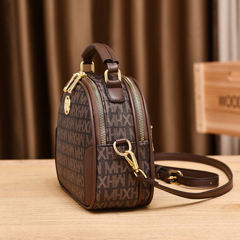 Ženska PU kožna mala kružna torbica za rame s crossbody naramenicom, jesensko-zimska moda 2025, luksuzna torba