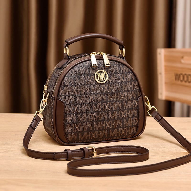 Ženska PU kožna mala kružna torbica za rame s crossbody naramenicom, jesensko-zimska moda 2025, luksuzna torba