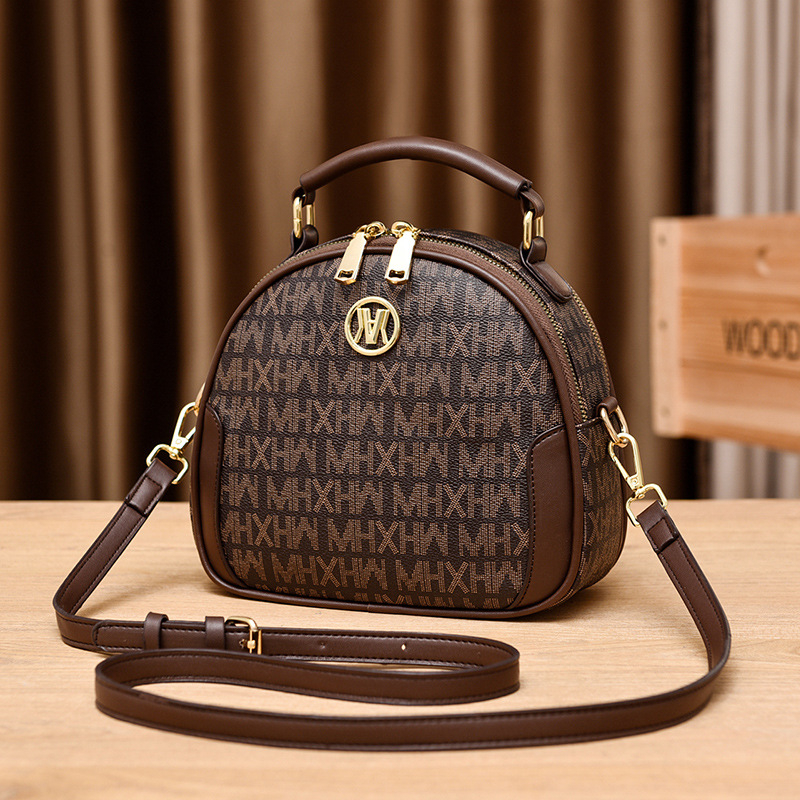 Ženska PU kožna mala kružna torbica za rame s crossbody naramenicom, jesensko-zimska moda 2025, luksuzna torba