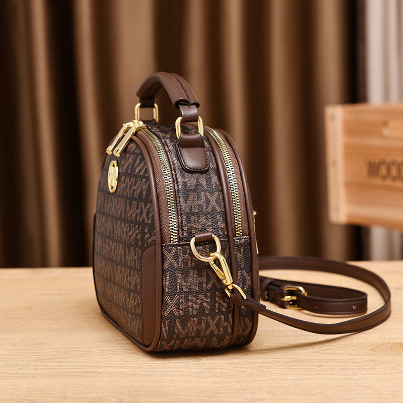 Ženska PU kožna mala kružna torbica za rame s crossbody naramenicom, jesensko-zimska moda 2025, luksuzna torba