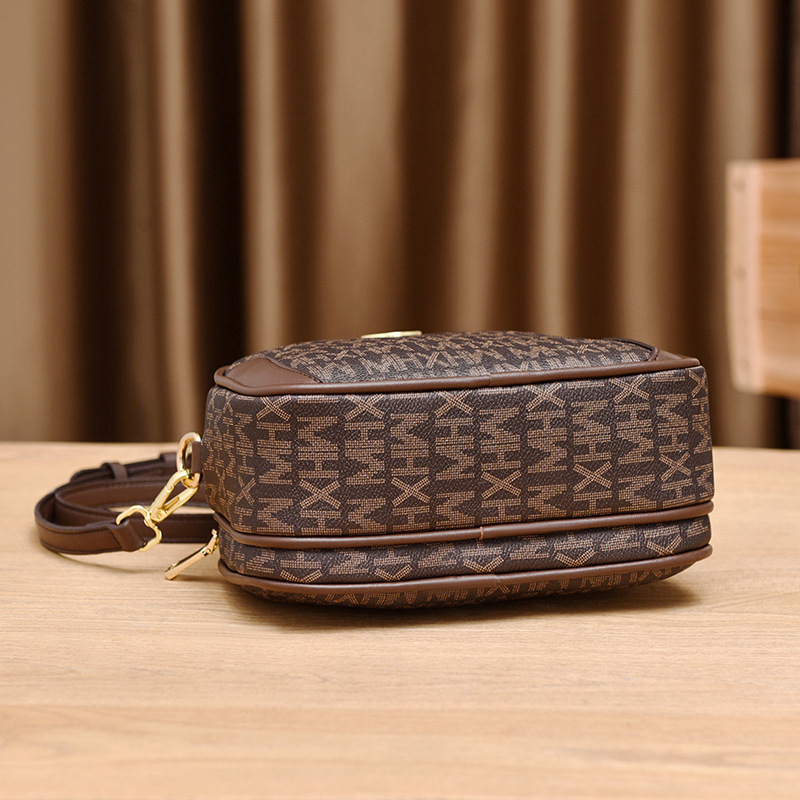 Ženska PU kožna mala kružna torbica za rame s crossbody naramenicom, jesensko-zimska moda 2025, luksuzna torba