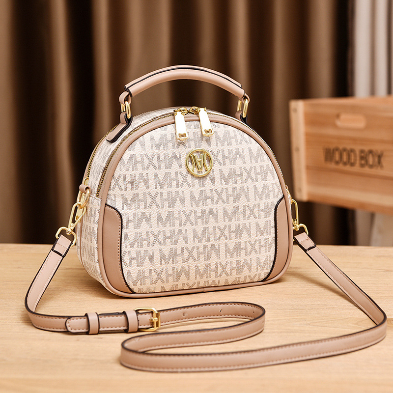 Ženska PU kožna mala kružna torbica za rame s crossbody naramenicom, jesensko-zimska moda 2025, luksuzna torba