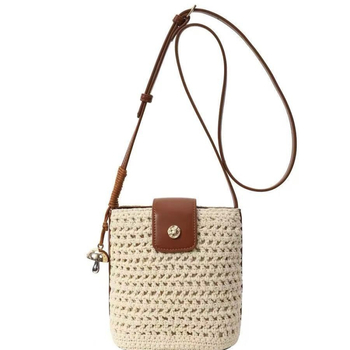 Mini pamuk torba Tote s poklopcem, rameni ili crossbody remen, džep na zip i džep za telefon, ljeto 2025