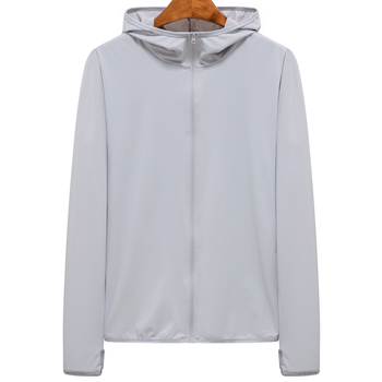 Unisex πλεκτή ζακέτα με κουκούλα από ice silk και UV προστασία, ελαφριά καλοκαιρινή εξωτερική ζακέτα με προσαρμοσμένο λογότυπο