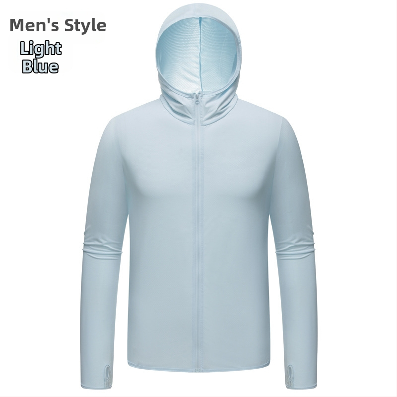 Unisex πλεκτή ζακέτα με κουκούλα από ice silk και UV προστασία, ελαφριά καλοκαιρινή εξωτερική ζακέτα με προσαρμοσμένο λογότυπο