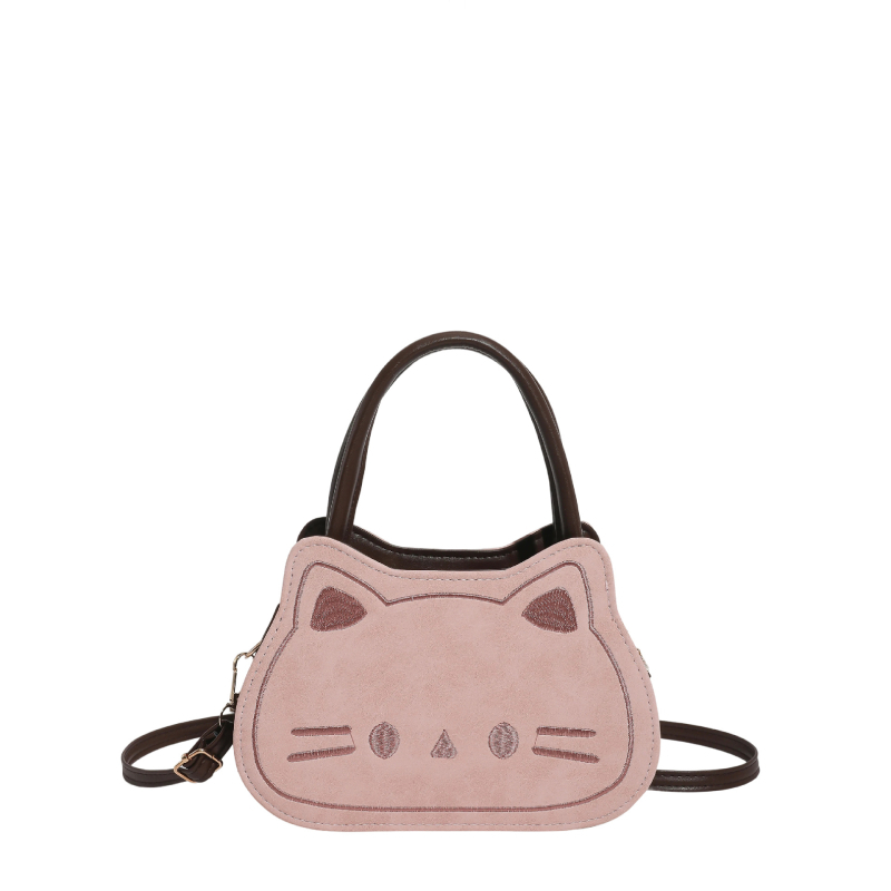 Chanel inspirirana crossbody torba s mačjim motivom, mala ženska torba od PU kože, kružnog oblika, zip zatvarač, proljeće 2026.