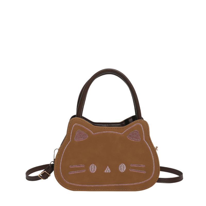 Chanel inspirirana crossbody torba s mačjim motivom, mala ženska torba od PU kože, kružnog oblika, zip zatvarač, proljeće 2026.