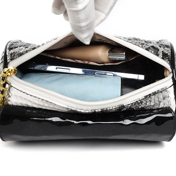 Ženska PU torbica s uzorkom krokodila, crossbody torba srednje veličine, cilindričnog oblika