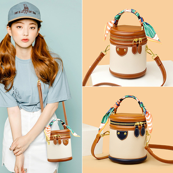 Ženska torba tipa kofa, 2025, svježi minimalistički stil, ramenski remen ili crossbody, zatvarač, visokokvalitetan materijal