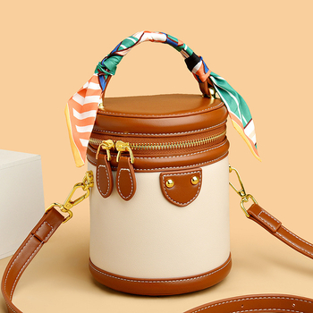 Ženska torba tipa kofa, 2025, svježi minimalistički stil, ramenski remen ili crossbody, zatvarač, visokokvalitetan materijal