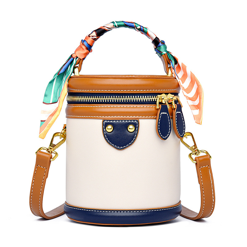 Ženska torba tipa kofa, 2025, svježi minimalistički stil, ramenski remen ili crossbody, zatvarač, visokokvalitetan materijal