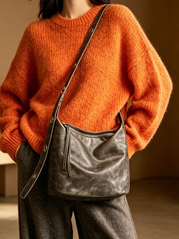 2026 Retro nišni dizajn Tote torba za dnevnu upotrebu s crossbody remenom, visoka kvaliteta, velika zapremina, moderna