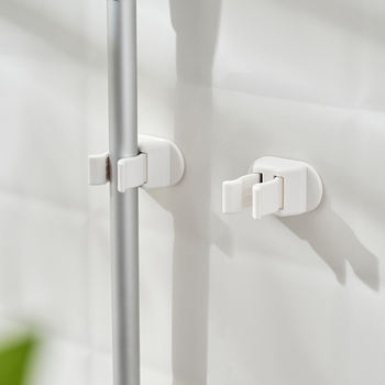 Japanski stil, minimalistički držač za mop bez bušenja i kuka za kupaonicu sa klipom