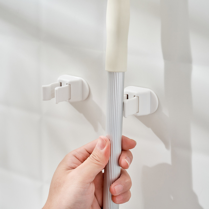Japanski stil, minimalistički držač za mop bez bušenja i kuka za kupaonicu sa klipom