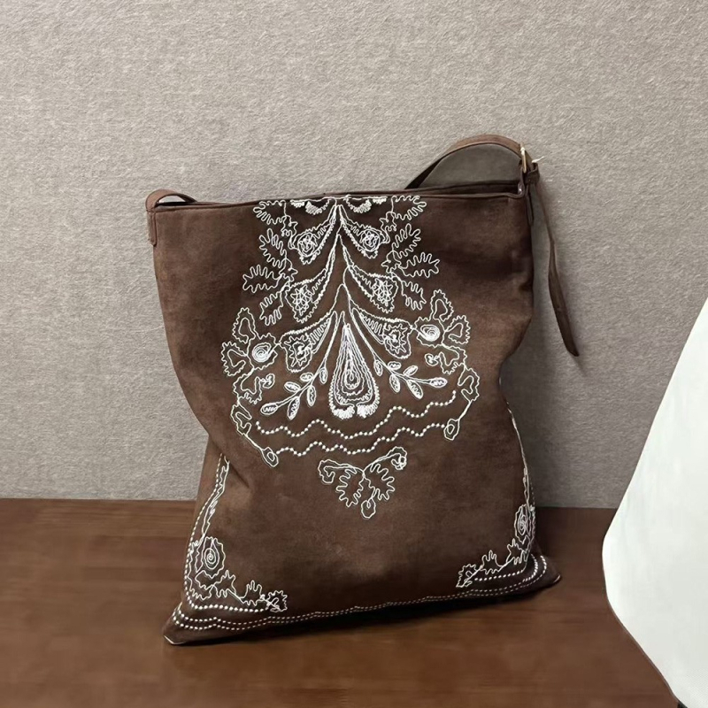 Boemska stilizirana nubuk kožna tote torba, velika kapaciteta, za nošenje na rame ili kao crossbody, za žene