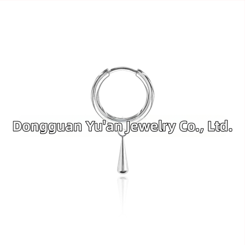 Naušnice u Zoro stilu, kružni petlji F136 titanijeva legura, privjesak kapljice vode, DIY anodizirani piercing nakit