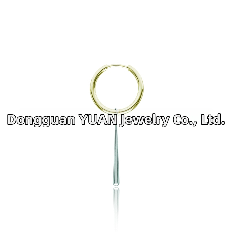 Naušnice u Zoro stilu, kružni petlji F136 titanijeva legura, privjesak kapljice vode, DIY anodizirani piercing nakit
