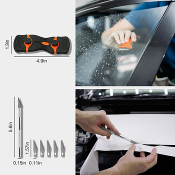 14-dijelni set alata za montažu folije za zaštitu stakala automobila sa strugalicama
