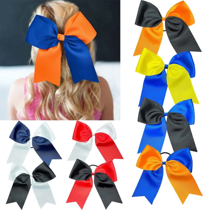 Velika dvobojna mašna za kosu za djecu, elastična gumica za kosu, rekviziti za cheerleading